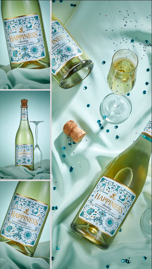 HAPPINESS Sparkling Sauvignon Blanc Brut, Raka Winery, WO Overberg