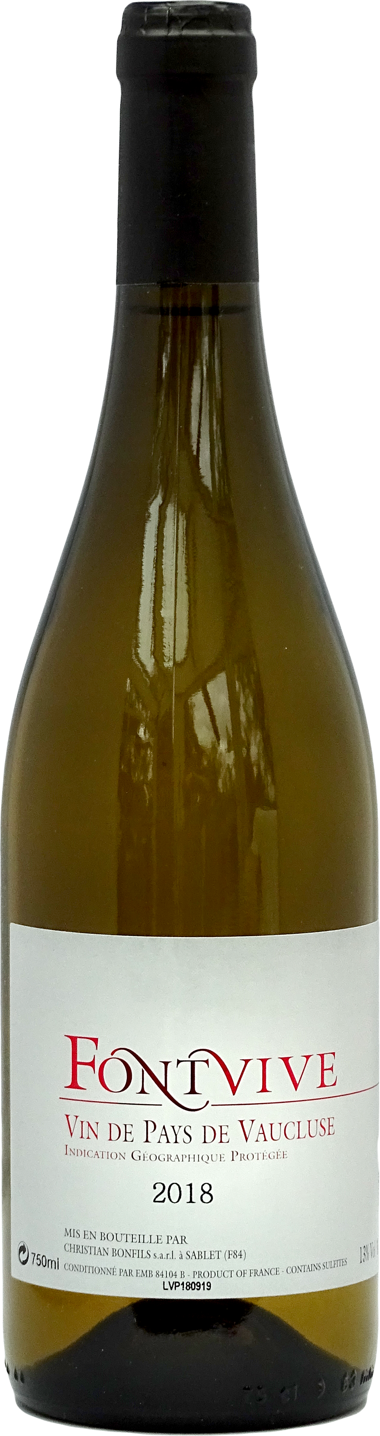 FONTVIVE  Vin de Pays Blanc Domaine de Boissan