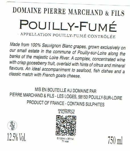24 Pouilly-Fumé AC, selection, Dom.Pierre Marchand